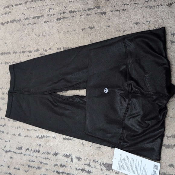 NWT Lululemon Align High-Rise Pant 25" *Shine Radiate Foil Print Black - Picture 6 of 10